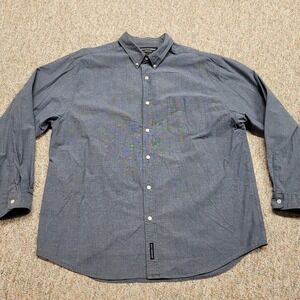 Abercrombie & Fitch Shirt Mens XL Blue Button Down Long Sleeve Outdoors Cotton